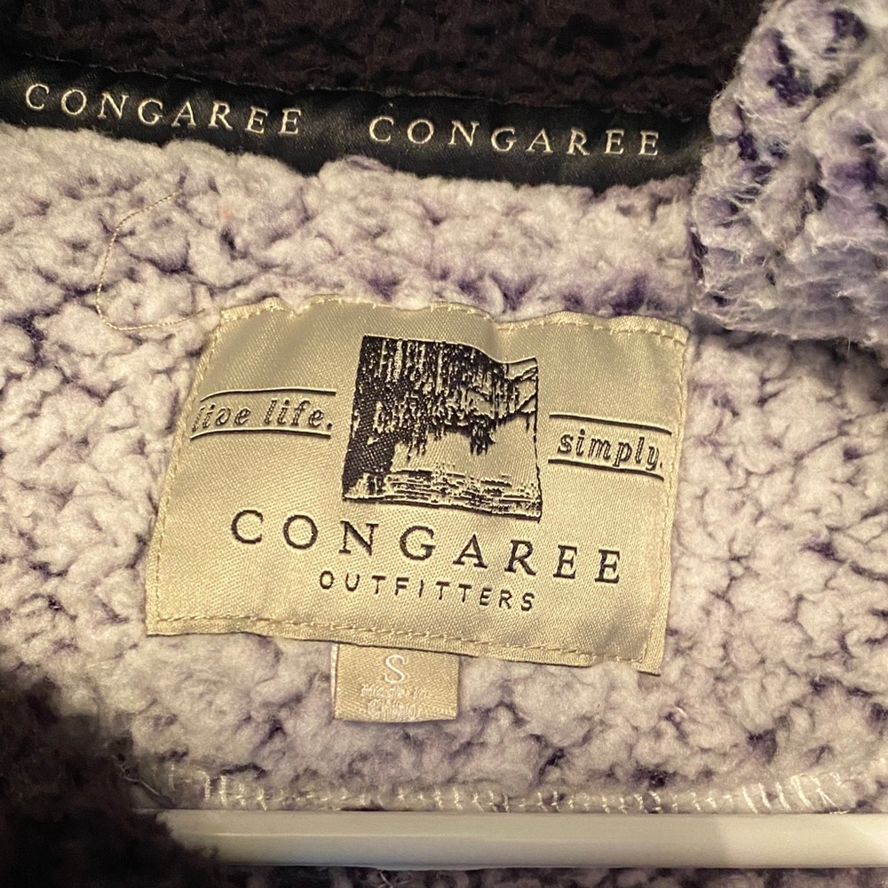 🌸 Cozy Lavender Zip-Up Sherpa Sweater with Pockets - Picture 4 of 9